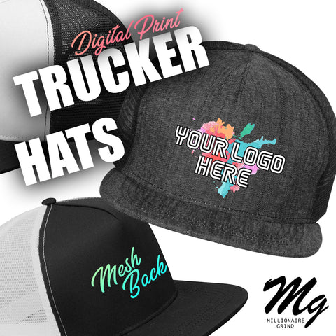 Full Color 5 Panel Trucker Cap Printing
